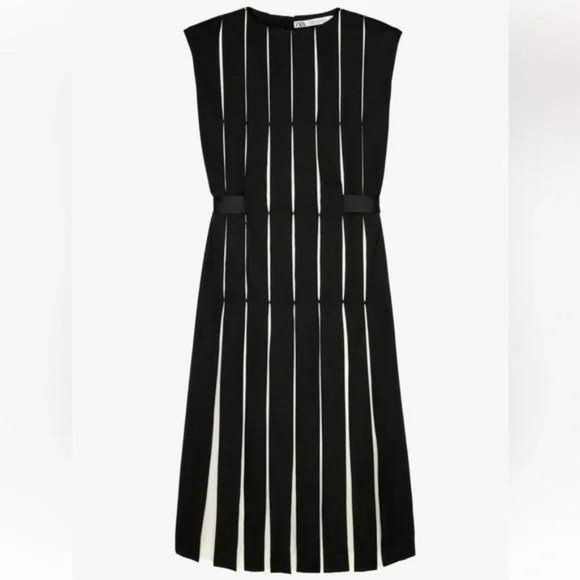 ZARA WOOL BLEND BOX PLEAT DRESS LIMITED EDITION - Picture 5 of 5